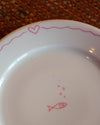 Assiettes : L’amour à table - Rose