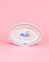 Assiette ovale coeur