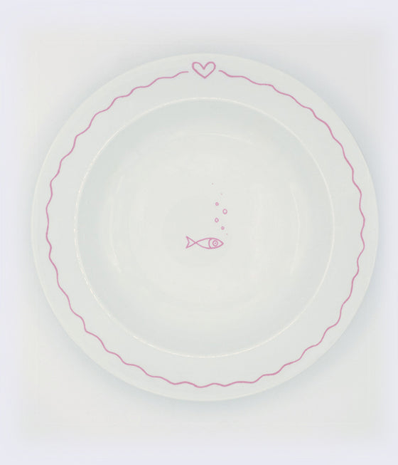 Assiettes : L’amour à table - Rose
